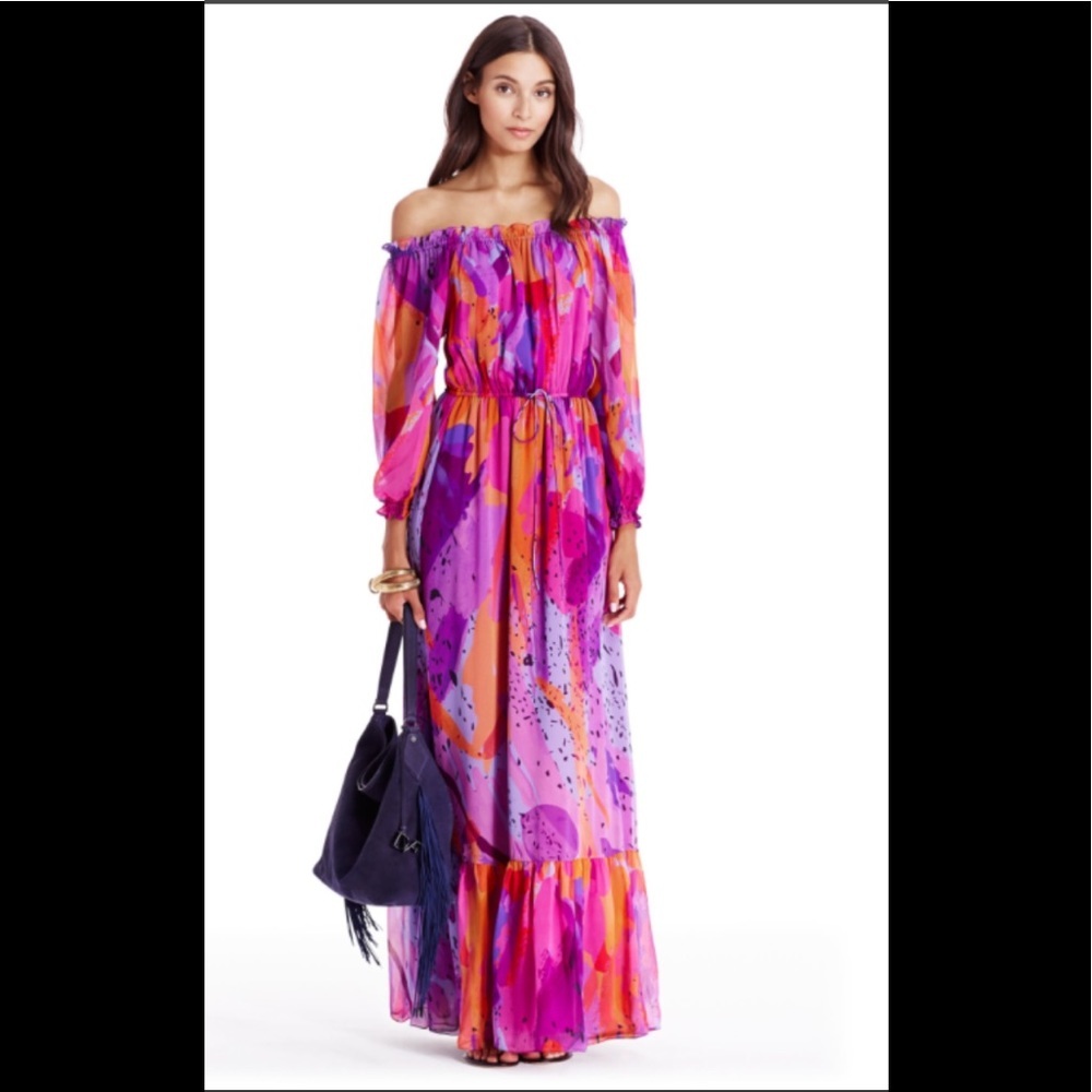 Diane Von Furstenburg pink floral Maxi - Picture 8 of 8